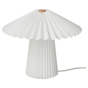 IKEA KUDDLAVA table lamp, pleated white
